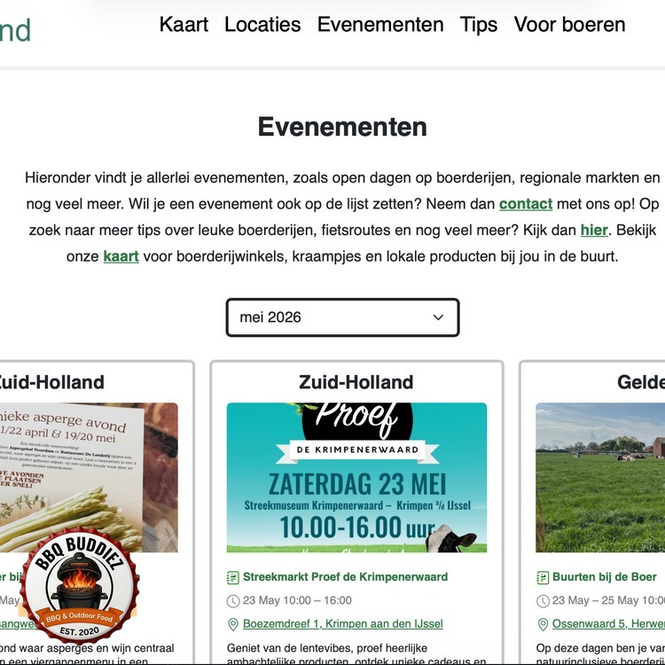 Lokale boerderijproducten te vinden via FarmsAround.com