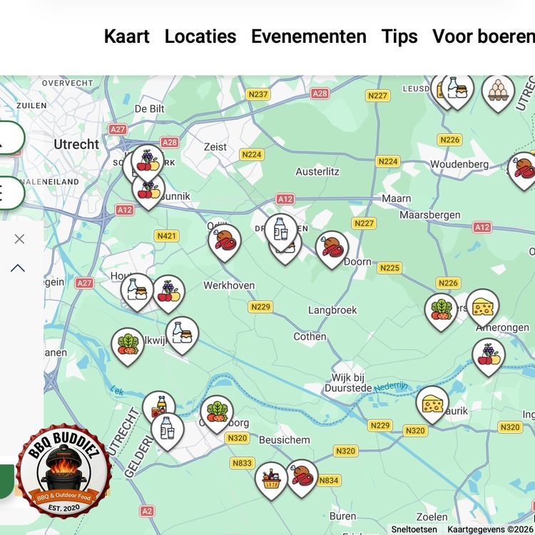 Overzicht van lokale boerderijwinkels en producten op FarmsAround